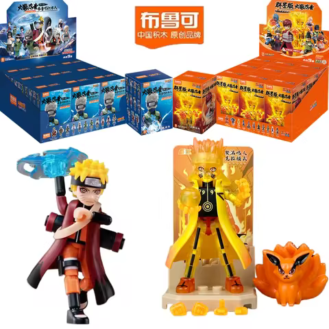 Blokees Naruto Uzumaki Naruto Hatake Kakashi Uchiha Sasuke Haruno Sakura Anime Figures Building Block Toys Blind Box Kids Gifts