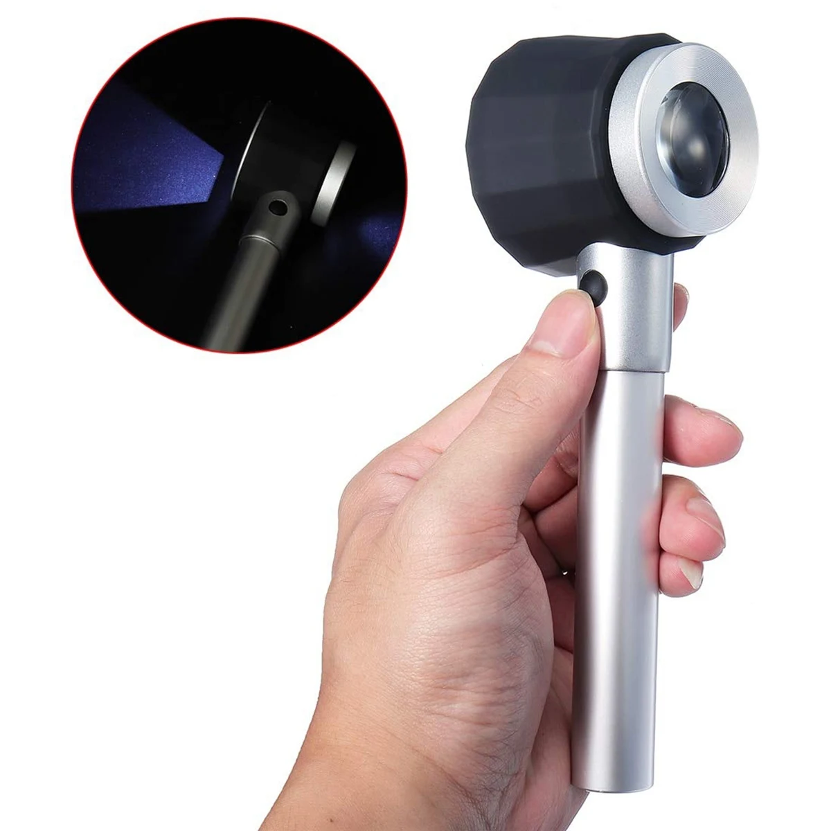 Handheld Folding Linho Tester Metal Magnifiers, Pano Thread Counter Magnifier, Lupa, Calibração de Luz, 45X