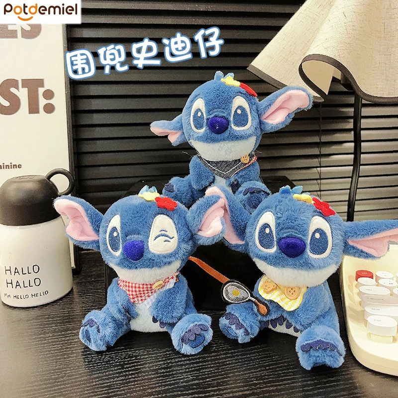 

New Cute Bib Stitch Plush Dolls Backpack Pendant Cartoon Anime Stuffed Plush Toys Keychain Decoration Children's Birthday Gifts