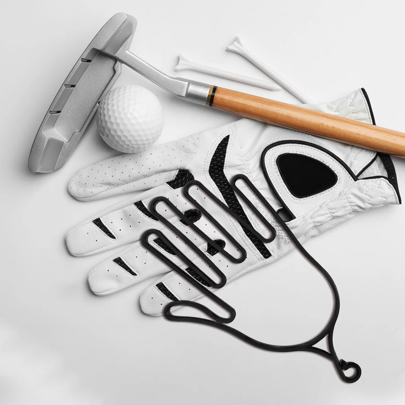 

4pcs Golf Glove Rack Plastic Support Frame Shape Keeper Durable Odor Resistant Ventilated Storage Easy Hanging Design Bright