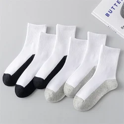 3 Pairs/set Children's Socks Spring Autumn Kids Boys Cotton White Sports Student Home Teenagers Socks For Daily Life 4-16Years