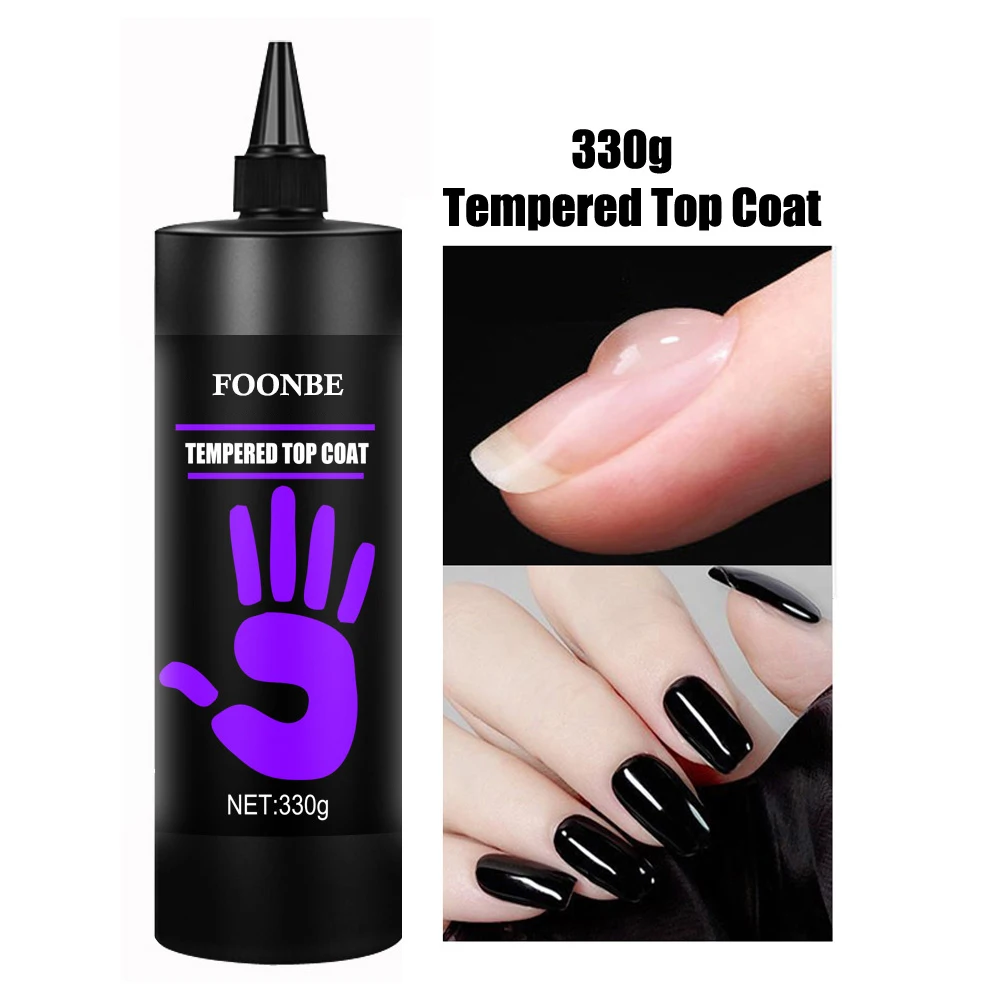 Foonbe 330g Super couche de finition Gel vernis à ongles UV trempé couche de finition sans essuyage scellant Gel finition manucure Nail Art Salon qualité