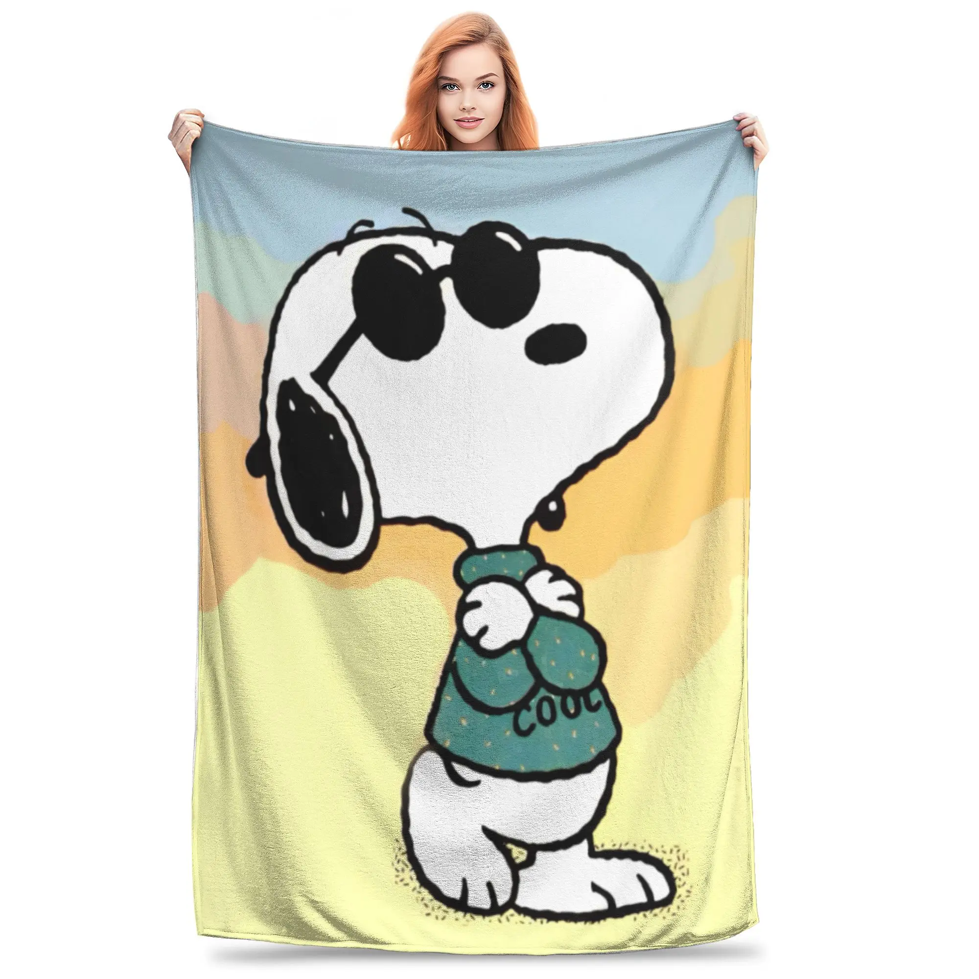 Snoopy Cartoon Peanuts Comic  Gift Blanket For Men Women Ultra Soft  Throw Blankets for Bed 50x60 Inches Multiple Sizes