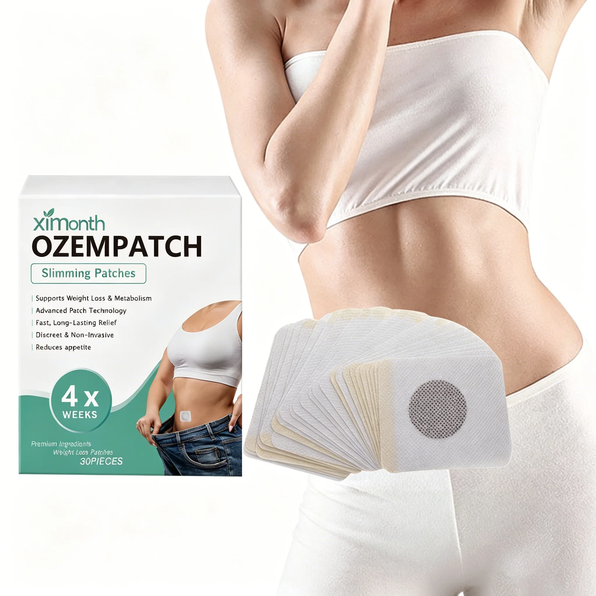 30/60/90pcs Herbal Slimming Navel Patch Burning Fat Weight Loss Promote Metabolism Eliminate Edema Body Detoxification Stickers