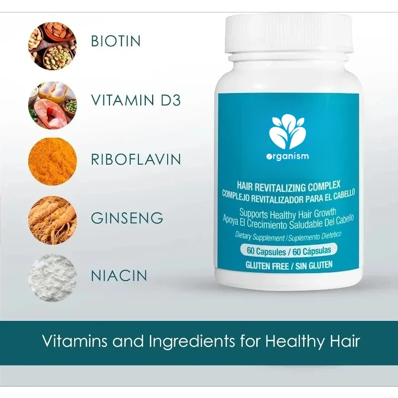 

Hair, Skin & Nails Vitamins - 60 Capsules for Enhanced Growth & Vitality