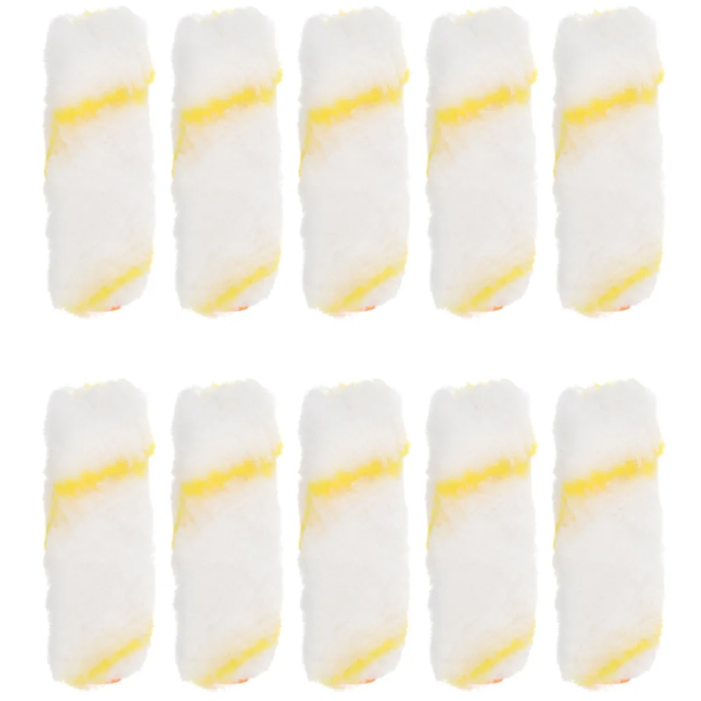 10 Pcs 4 Inch Paint Roller Smooth Application Tools Small Nap Refills Polyester Kit