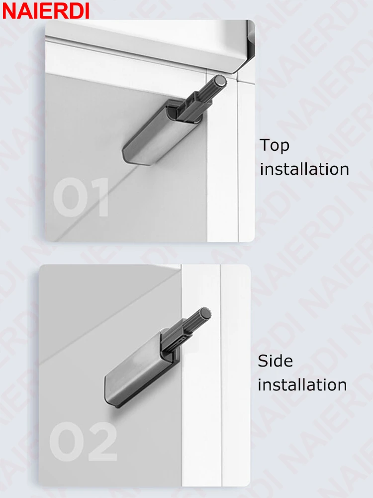 NAIERDI 10/20 Pack chiusure magnetiche per armadietti, chiusura a pressione per aprire la porta in acciaio inossidabile, chiusura della porta del