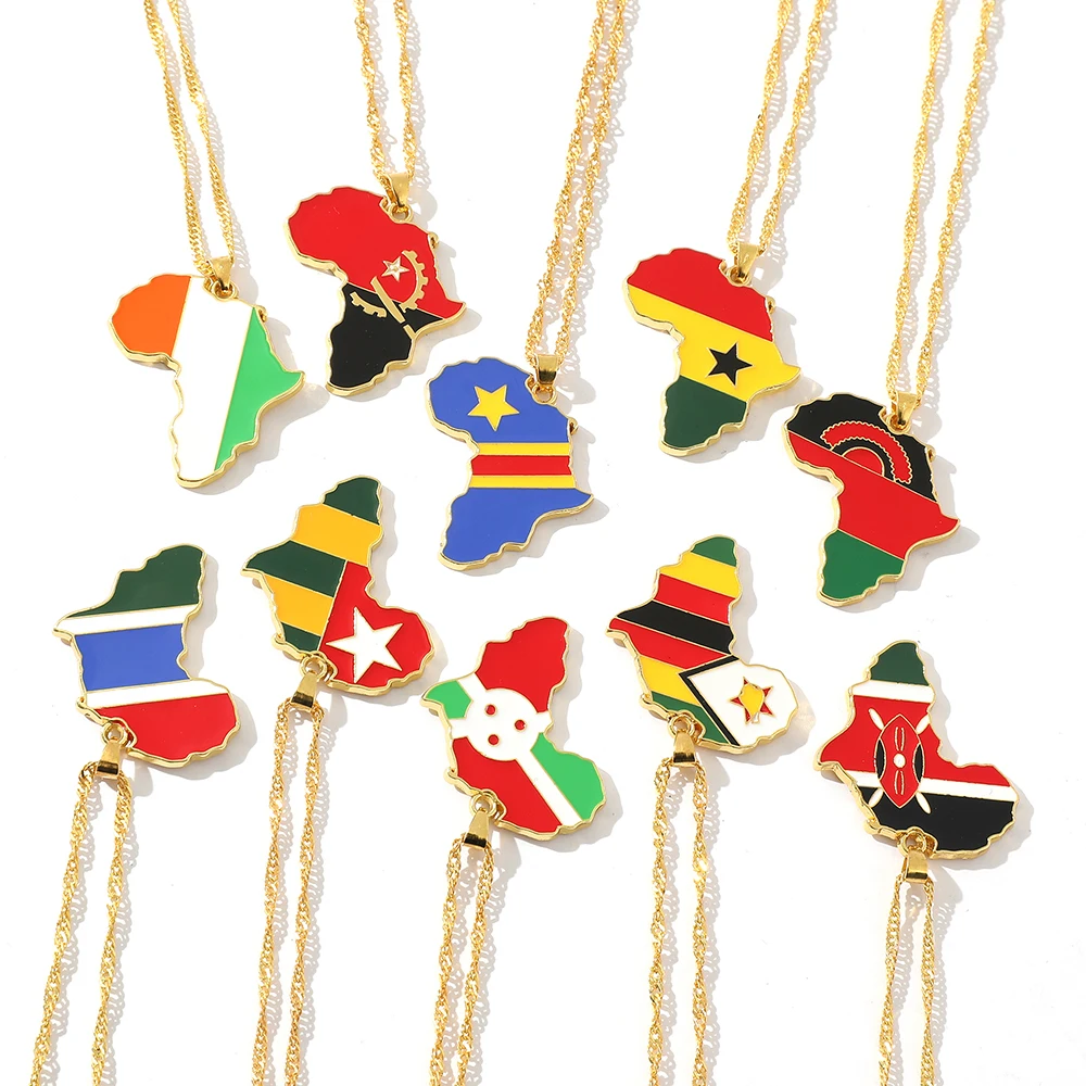 Collar con Mapa del Mundo Creativo y Moderno, Colgante de África, Accesorio de Joyería para Mujeres y Hombres, Regalo Único y con Personalidad