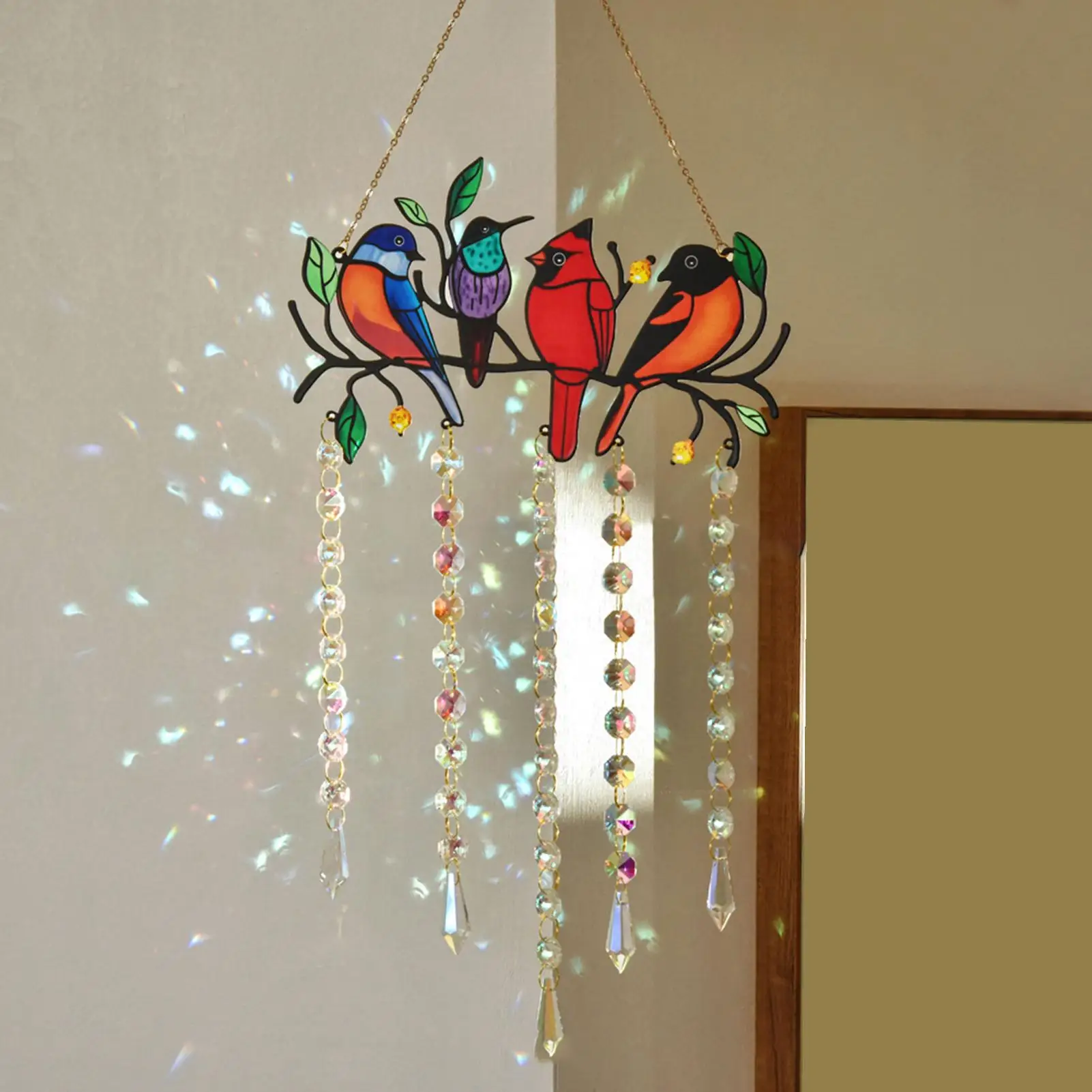 

Bird Light Catchers For Window Outdoor Fence Wall Art Bird Light Catcher Rainbow Ornament For Bedroom Housewarming Party Patio