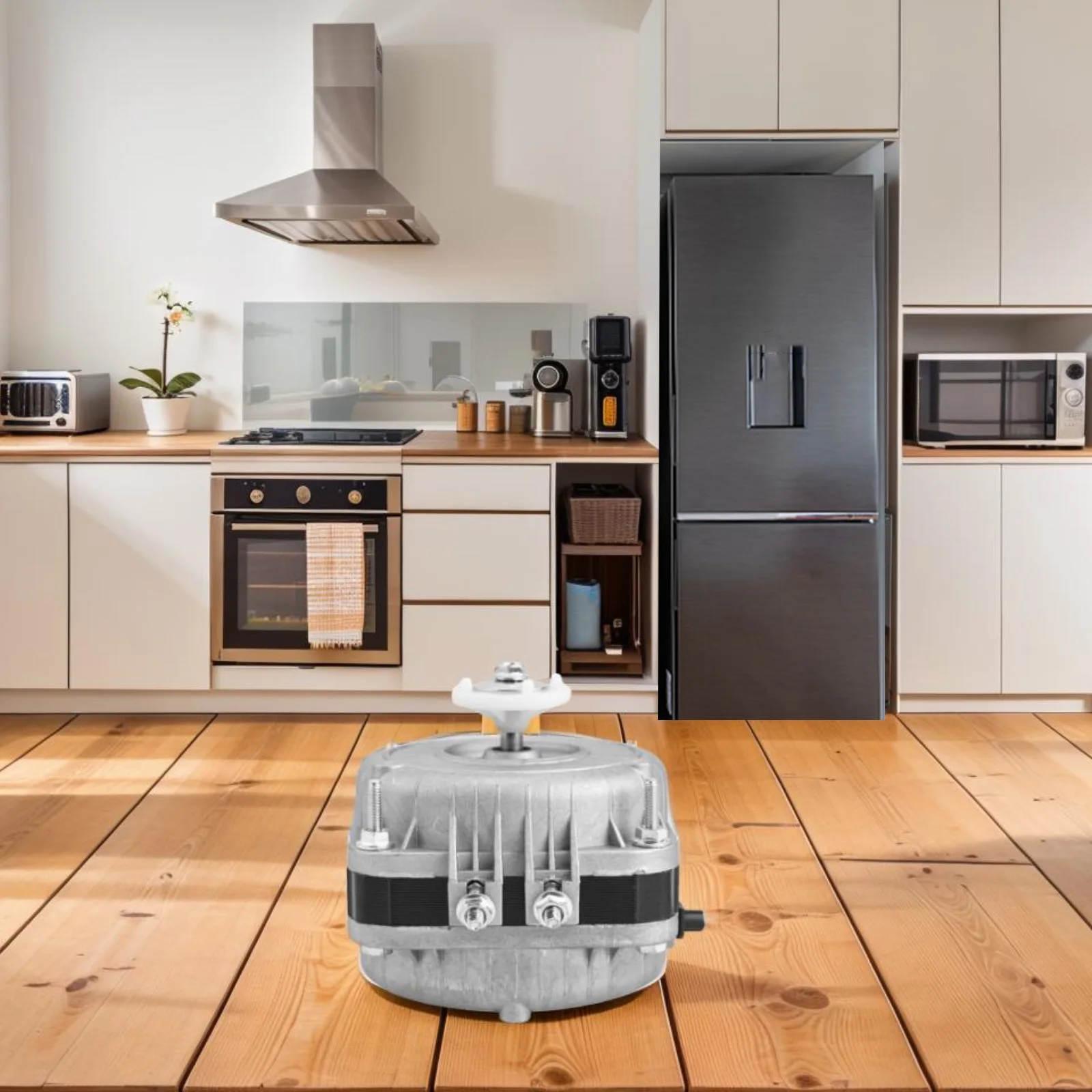 

220 В 50 Гц двигатель вентилятора холодильника, твердая структура, стабильная производительность, сильная ведущая сила, долговечность, энергосбережение