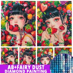 Fairy Dust AB Diy 5D Diamond Painting Art Cute Strawberry Girl New 2024 Full Mosaic Cross stitch Kts Embroidery Home Decor