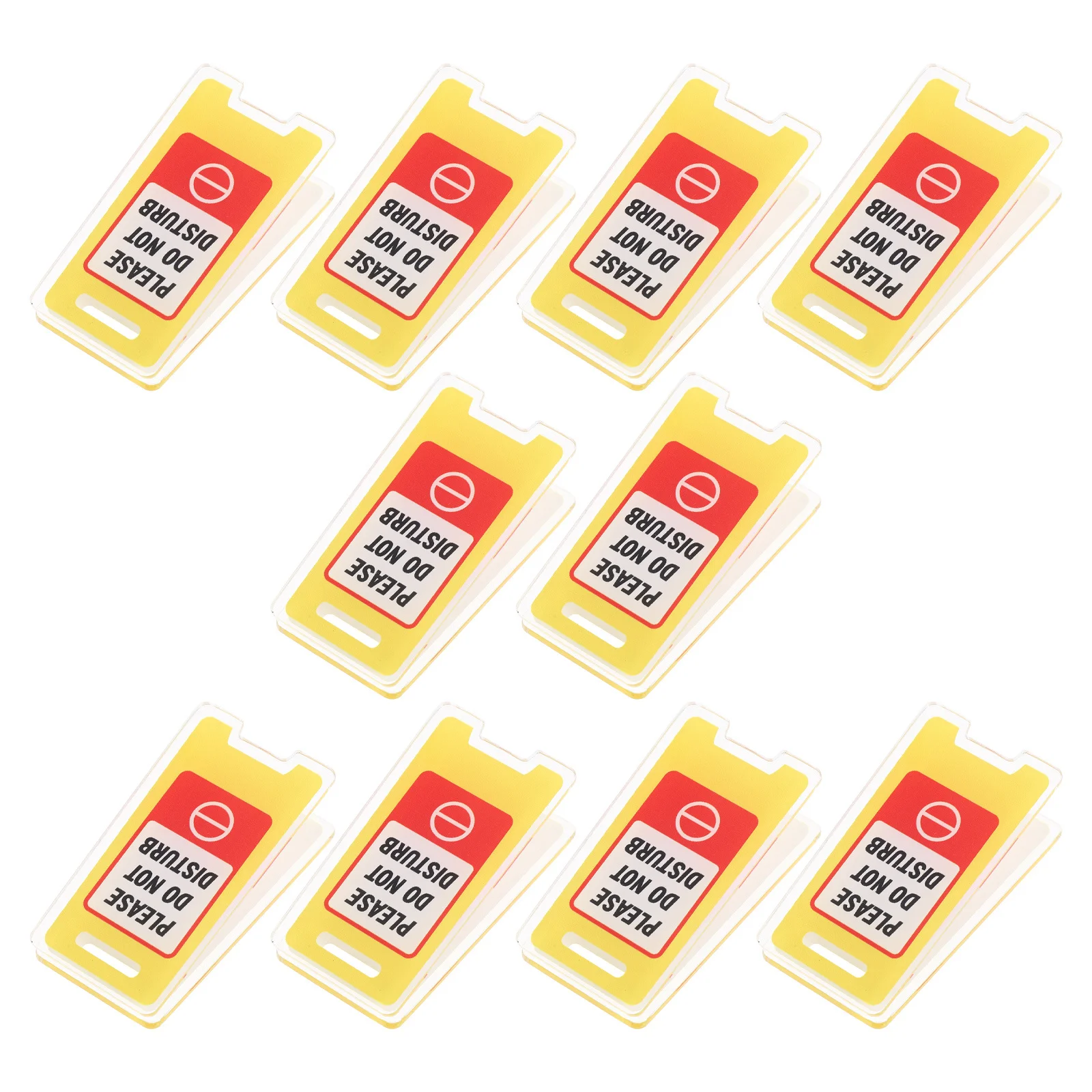 10Pcs Desktop Memo Clip Holder Mini Caution Signs Do Not Disturb Sign for Office Desk Coworkers Colleague Teacher Employee