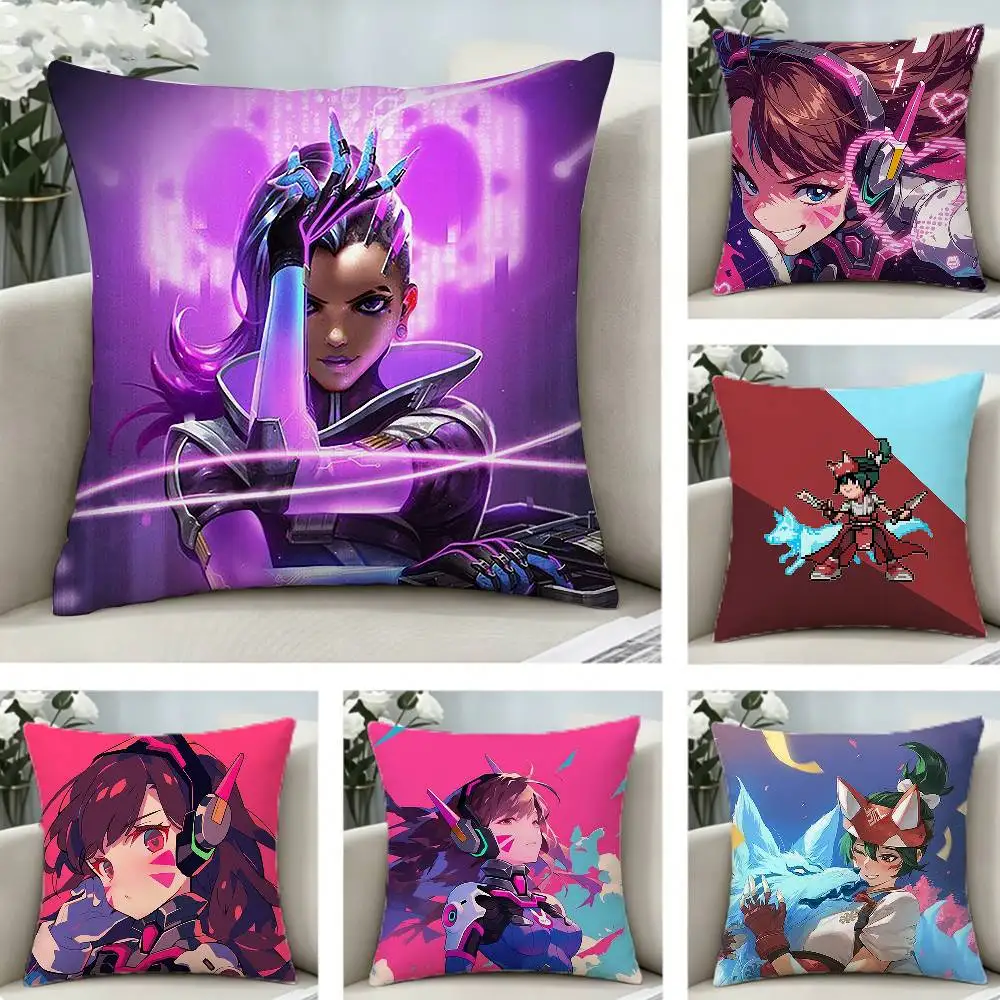 

Pop G-Game O-Overwatch-S Pillow Case Pattern Printed Pillowcase For Living Room Sofa Cushion Cover