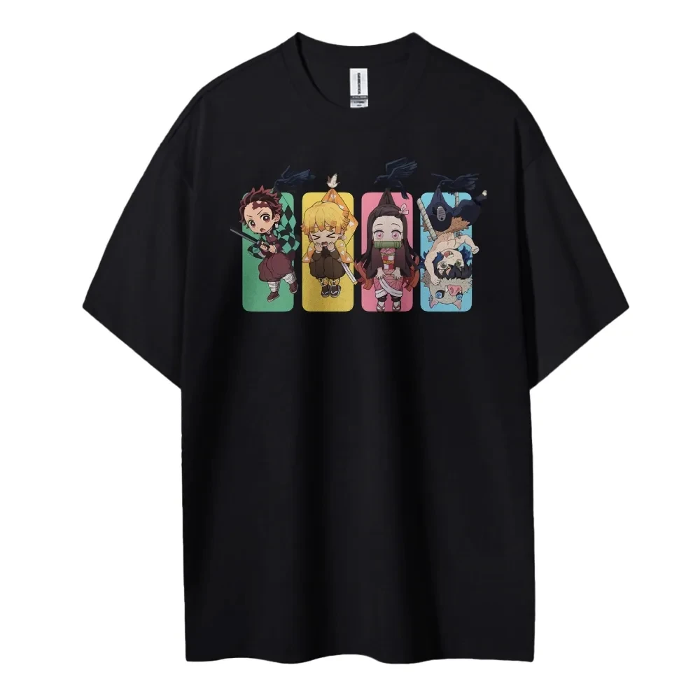 

Demon Slayer Cotton Unisex Round Neck Anime T-Shirt Men's and Women's Summer New Fashion Breathable Unisex Round Neck T-Shirt