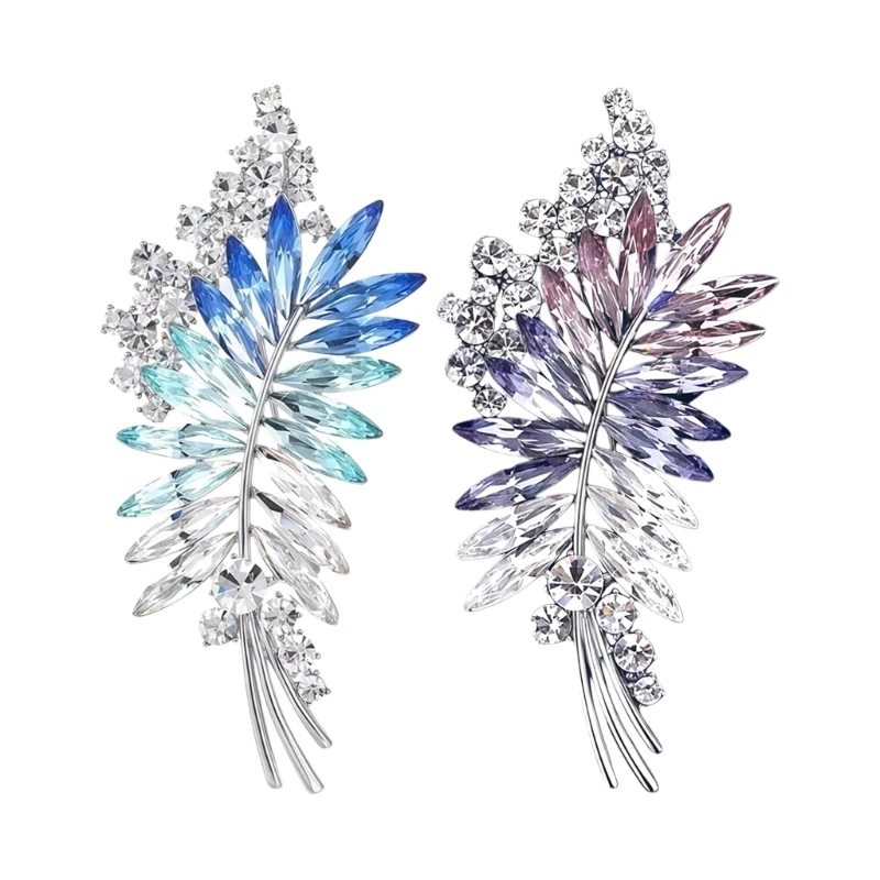31BF Faceted Brooch Pin with Silver-Tone Detail for Garment Styling