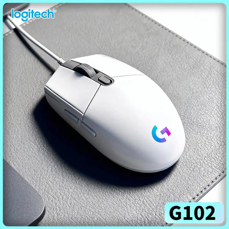 Logitech G102 Prodigy Gaming Mouse, 8000 DPI Precision, 20M Clicks, RGB Lighting, Ergonomic Design, Ideal for PC Gamers