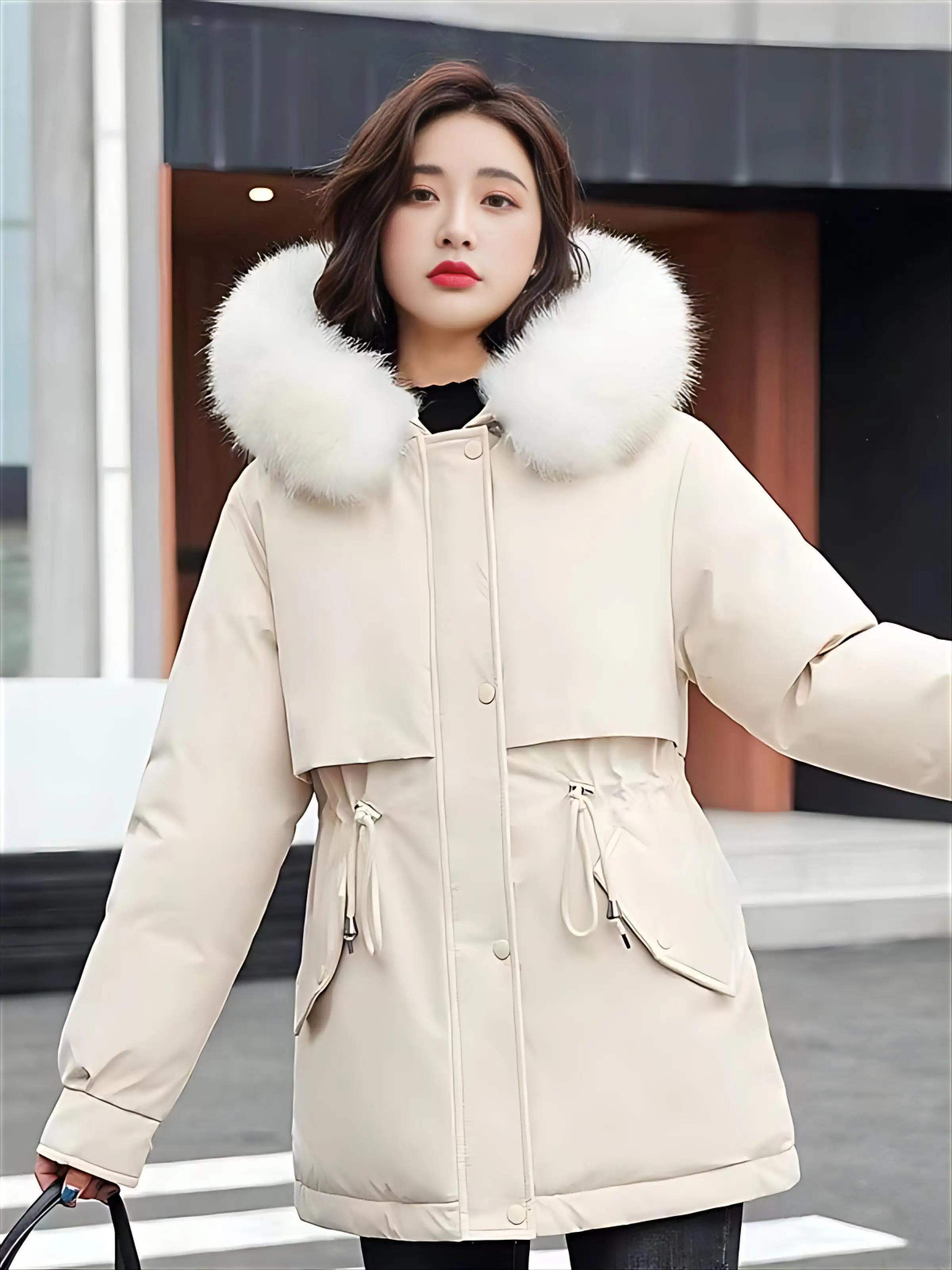 

Парки женские демисезонные утепленные флисом, софтшелл, средней длины, толстые, премиум-класса, яркие, с хлопковым утеплителем, эластичные, с кантом, для активного отдыха