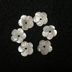 Natural Seawater Shell Mother-of-pearl Beads Flower White Butterfly Shell Hollow Loose Beads DIY Earrings Jewelry Accessories