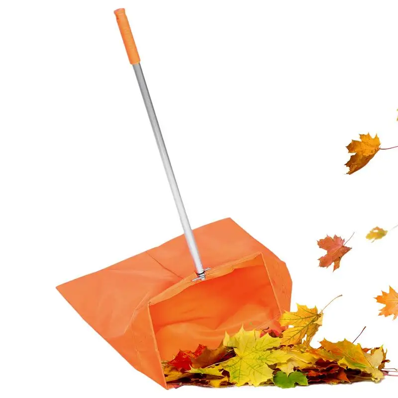 Trash Picking Dust Pan Garden Waste Dust Pan Ergonomic Handle Waste Sweeper Cleaning Dustpan With Collector Bag For Recycles