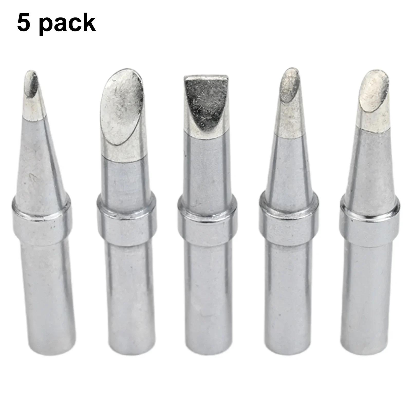 For Weller WE1010NA WESD51 For EC1204 EC2000 Wep70 Soldering Iron Tips 5pcs Oxygen-free Copper Replacement Set Silver Tools New
