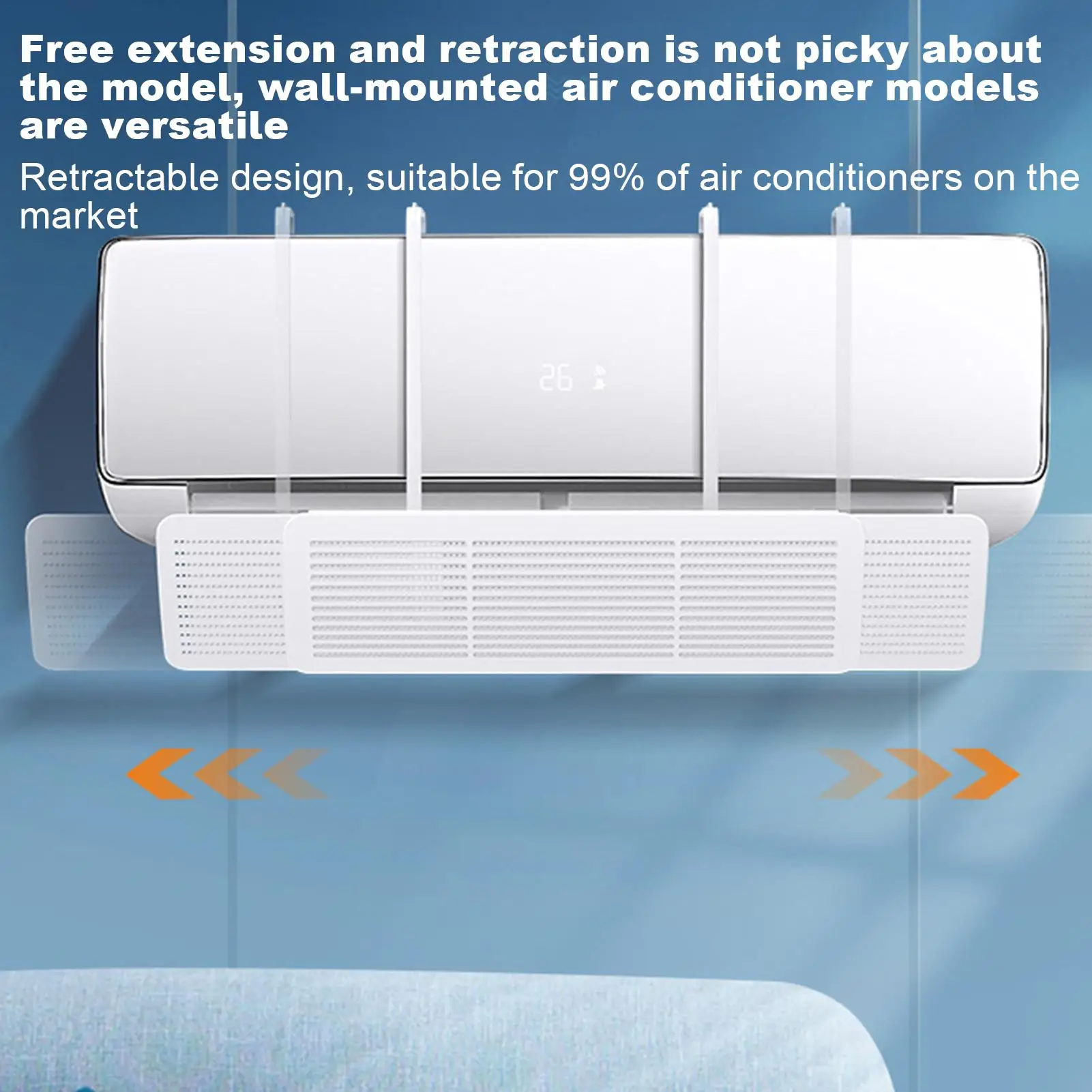 Anti-Direct Blowing Air Conditioning Wind Deflector Wall-Mounted Vent Outlet Baffle Hanging Conditioning Guide Cover Deflector