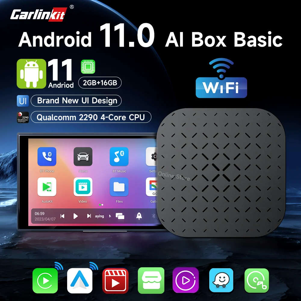 

Carlinkit Ai Box Basic 2290 Android 11 Tv Box CarPlay Android Auto Wireless Support Youtube Netfilx Google Play Store Ble Wifi