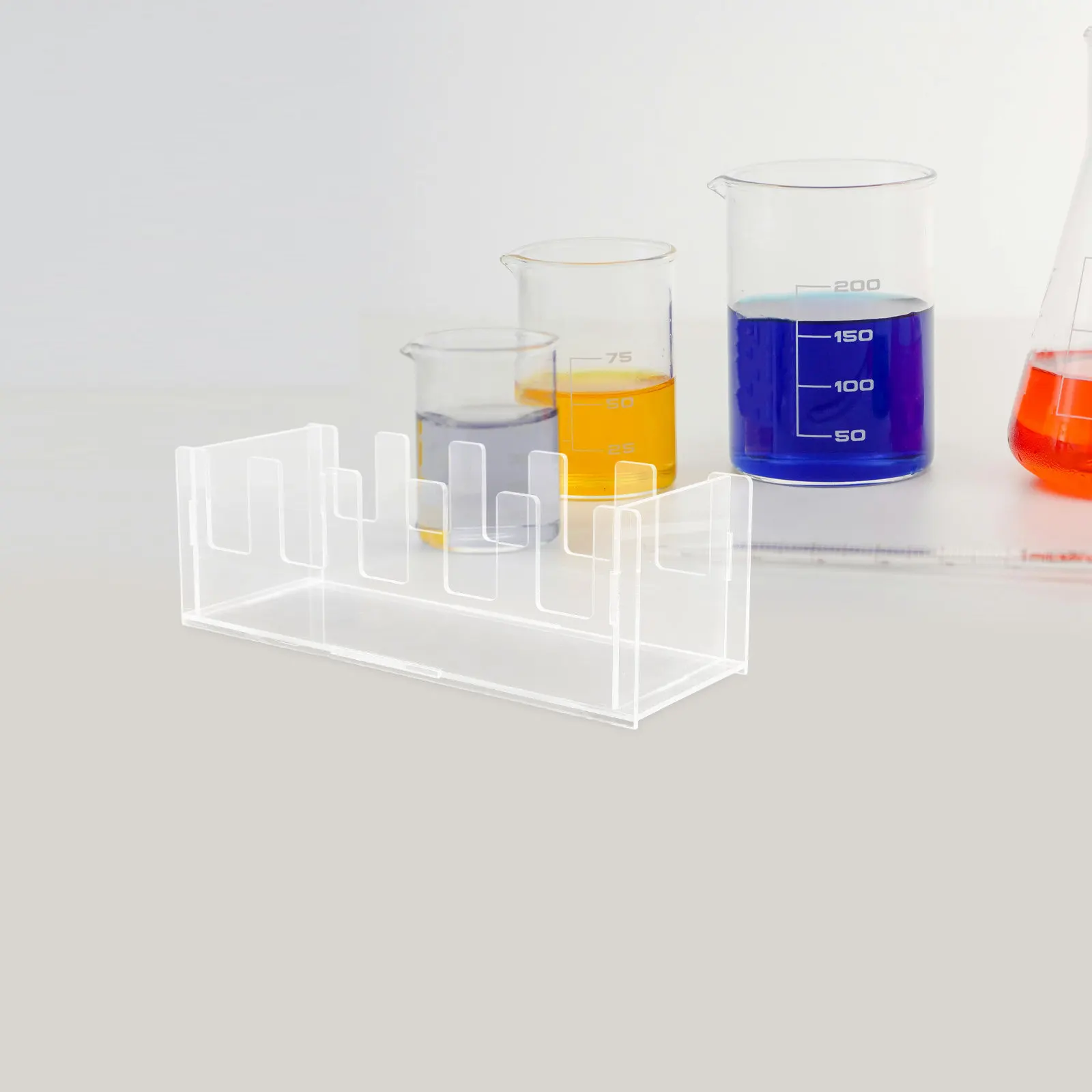Clear Acrylic Laboratory Petri Dish Rack for 90Mm Glass Dishes Storage Display and Organization in Lab Settings Drying Stand