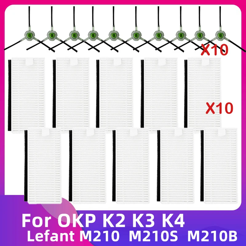 Para Lefant M210 M210S M210B M213 / OKP Life K2 K3 K4 Robot aspirador cepillo lateral filtro Hepa fregona repuestos accesorios