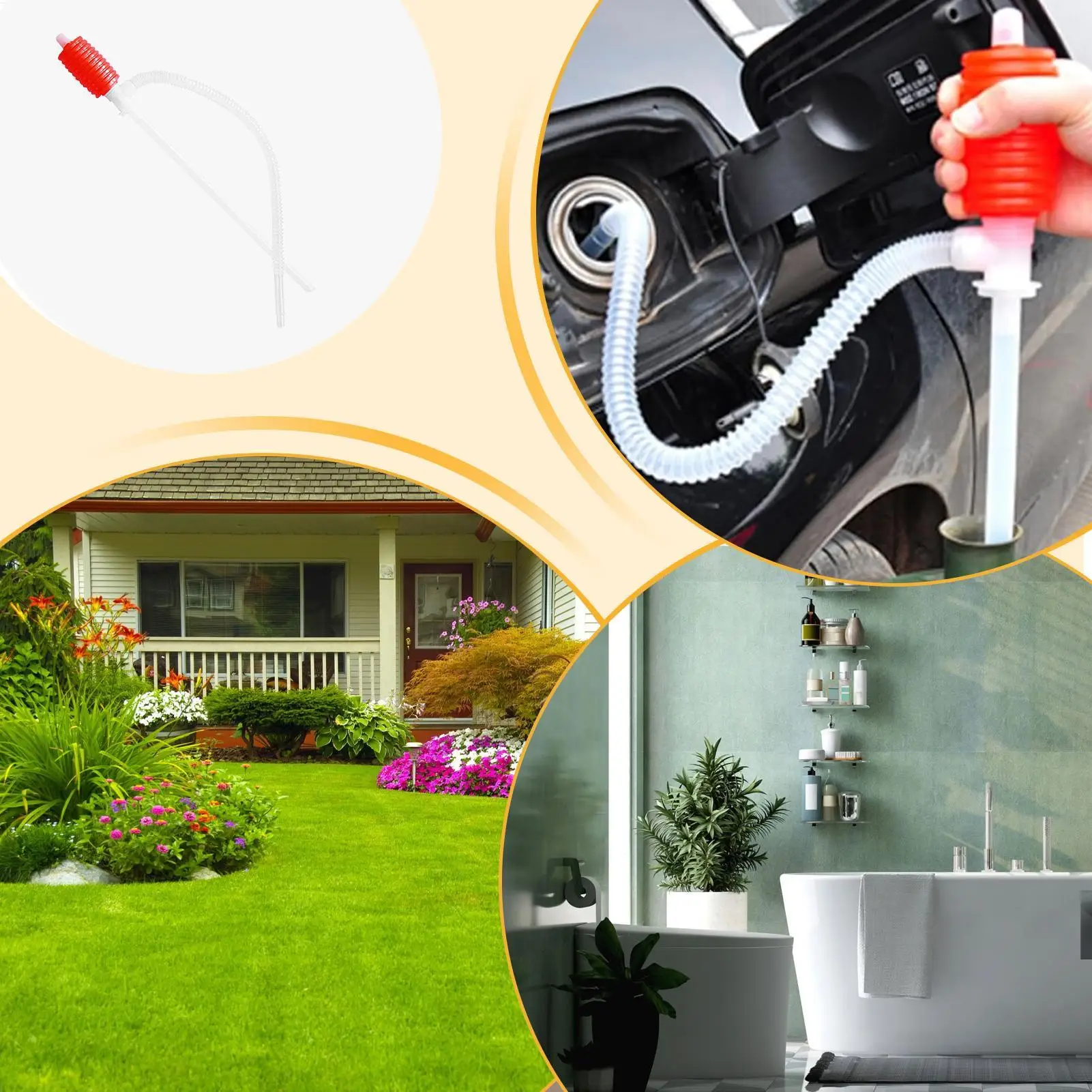 Manual Oil Pump Automobile and Diesel Oil Transfer Sucker Water Absorption and Oil Absorption Transfer Pump Funnel ﻿