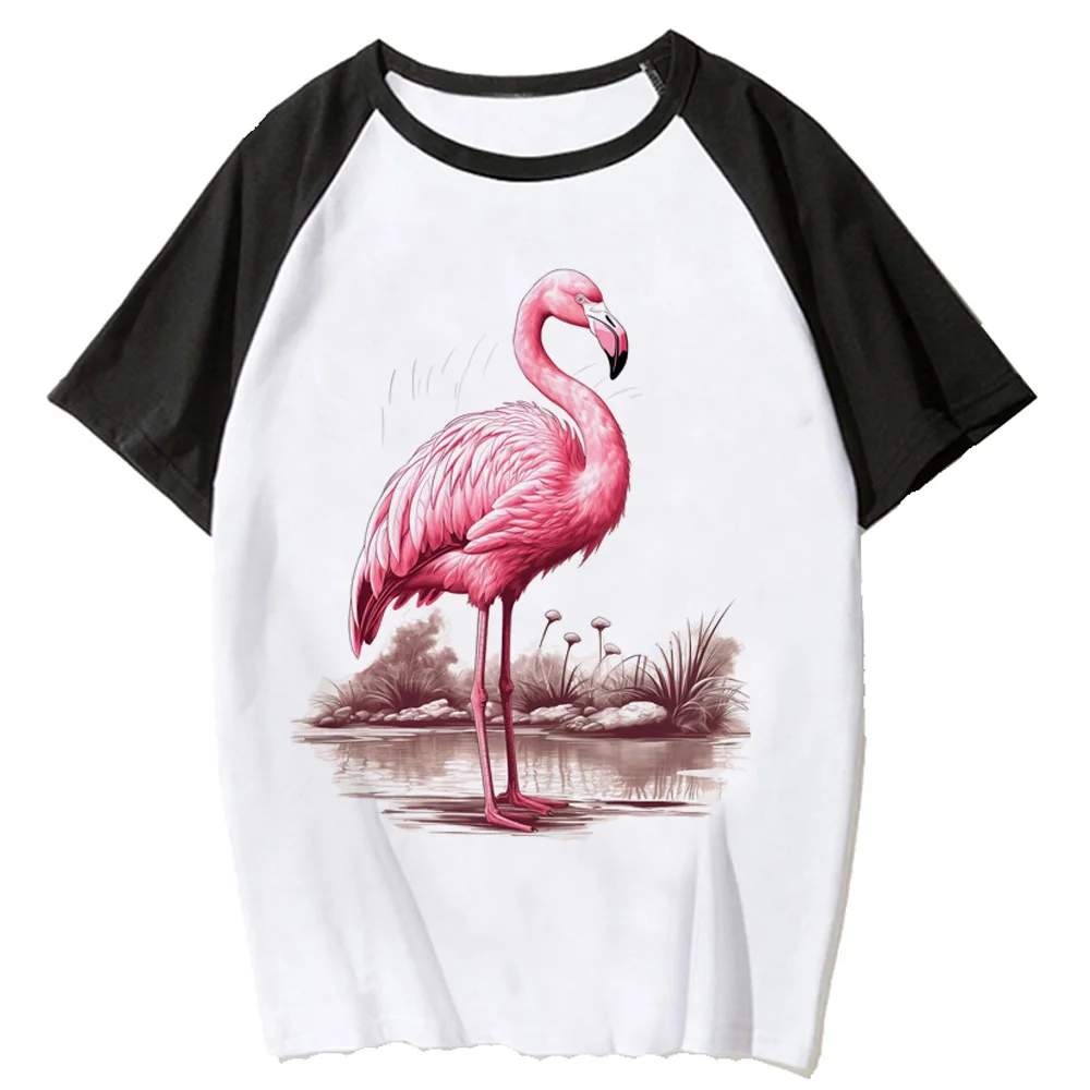 Flamingo Tee women streetwear graphic anime t shirt female designer manga y2k clothes