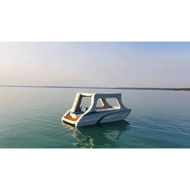Newly Upgraded Large Szie 5-10 Person Inflatable Yacht Inflatable Electric Boat Non-slip Floor Floating Boat Fishing Boat Diving