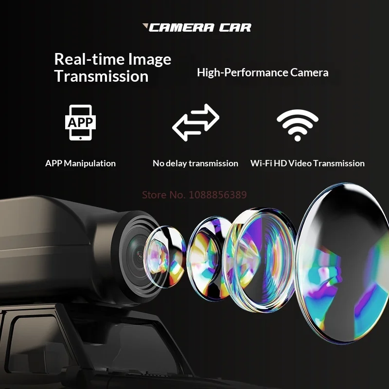 1:64 Schaal Mini Video RC Auto 480P HD Camera 4WD Legering Klimmen Afstandsbediening Auto Desktop Off-road Truck Voor Kinderen Volwassenen