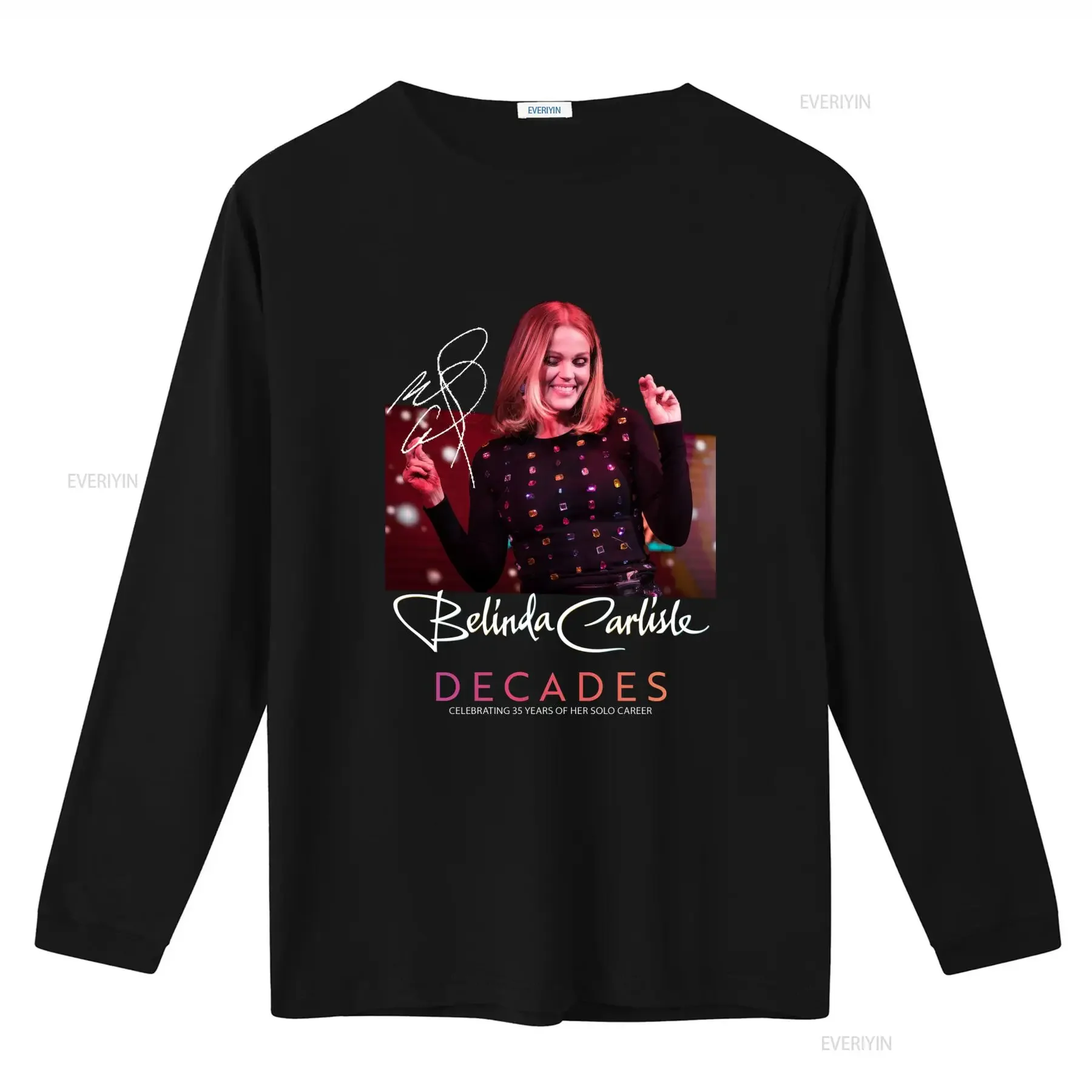 2023 Belinda Carlisle 'Decades' Tour Black T Shirt Cotton Celebrating 35 Years of Her Solo Career All Sizes Available vintage