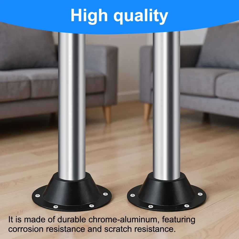 

2 Pcs Pedestal Table Leg Base with Mounting Screws Camper Aluminum Mounting Bracket Compatible with Standard Tables
