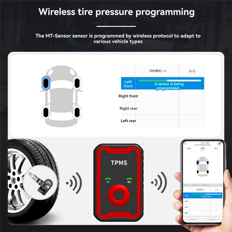 

Universal Programmable Sensor 315Mhz 433Mhz In 1 Auto Tire Pressure Programable TPMS Sensors