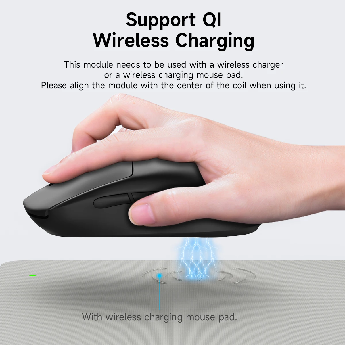 Qi Wireless Mouse Module for Logitech G502 X G703 G903 GPW2 G Pro X Superlight Mice Shell Powerplay Charging Coin Aperture Door