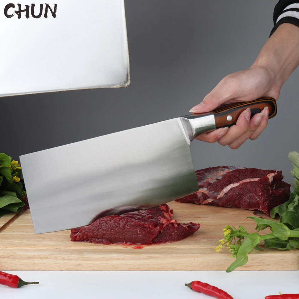 Chinese Slicing Cleaver 4Cr13 Super Sharp Blade Kitchen Chef Knives Handmade Multifunction Kitchen Chopping Knives RivetHand