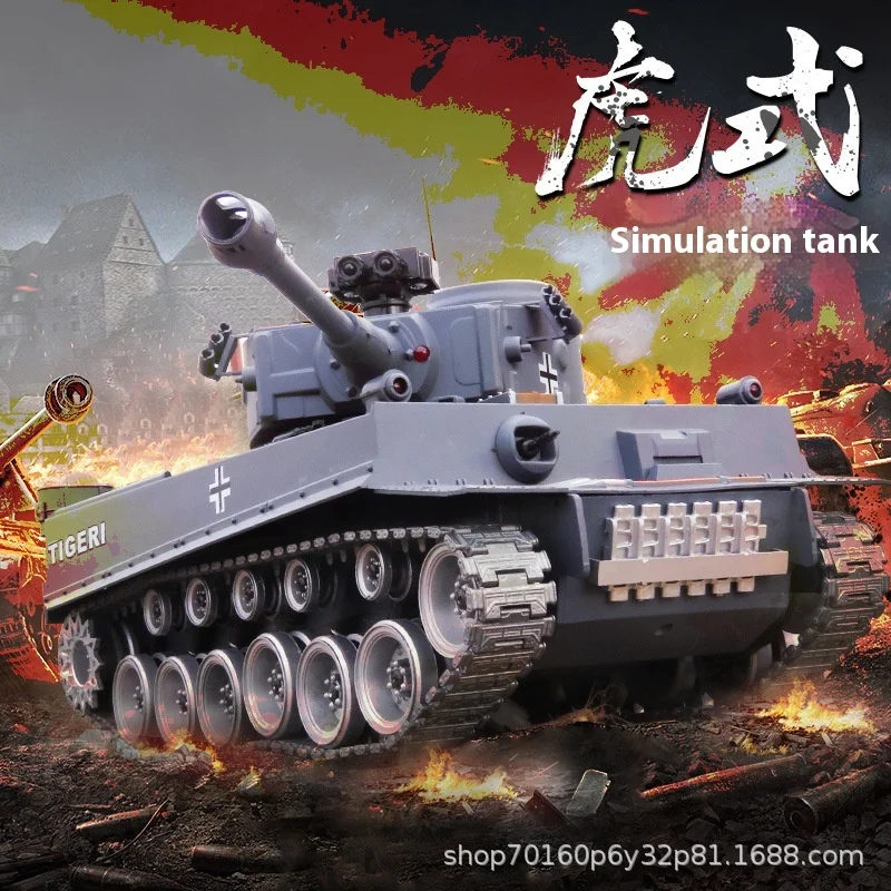 Op afstand bestuurbare tank voor kinderen Legering Track Type Metaal Kan waterbommen lanceren Cadeau Cadeau Op afstand bestuurbare tank Afstandsbediening
