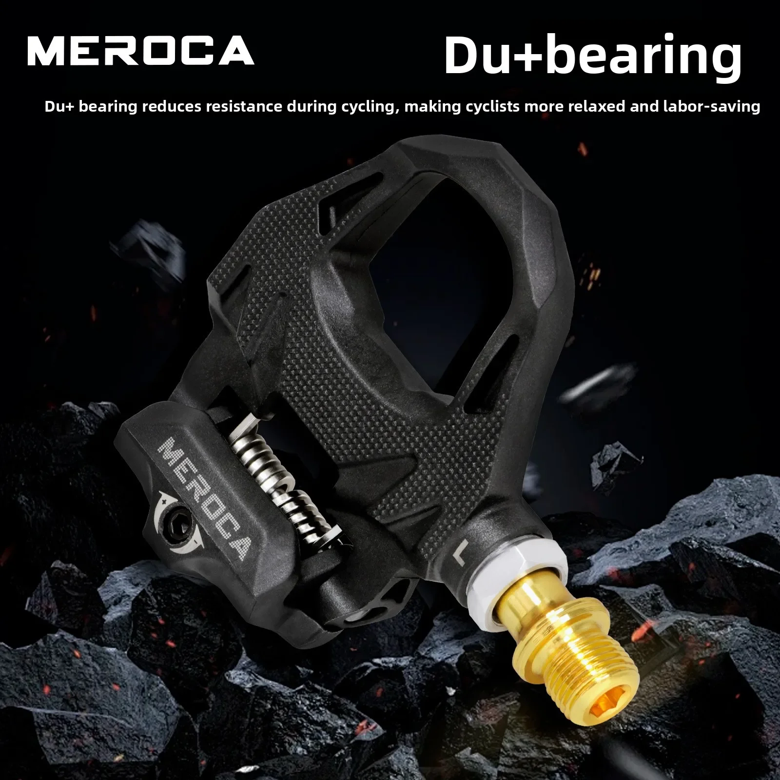 

MEROCA HD-82 SPD Road Bike Pedals - Lightweight Self-Locking Clipless Pedals with Locking Plates Road Bicycle Accessories