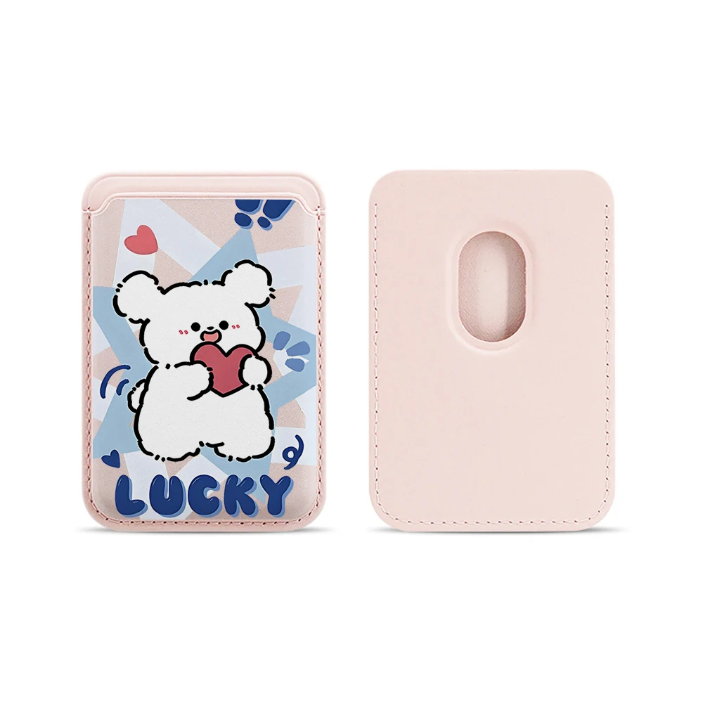 Lucky Puppy Leder-Kartenetui Handyhülle Kartenhalter für Magnetische Hülle Geeignet für alle iPhone Magsafe Karten-Handy-Rückseiten-Taschen – Detail 17
