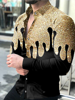 2024 Men's  Long Sleeve Shirt Casual All-match Fashion Street Men's Shirt Lapel Single-breasted Long Sleeve Top Men's Clothing
