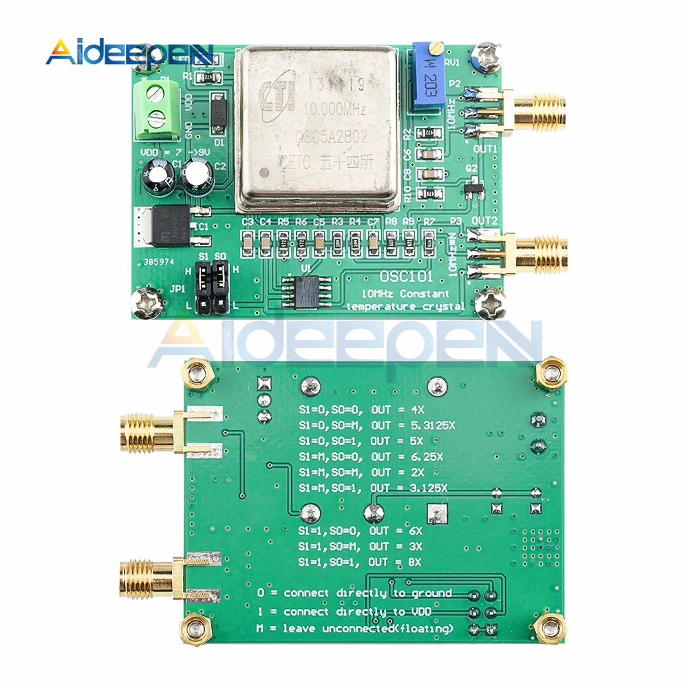 OCXO 10MHz 20M 30M 80M Frequency Reference Crystal Oscillator Clock Calibrator Multiplication Temperature Signal Module