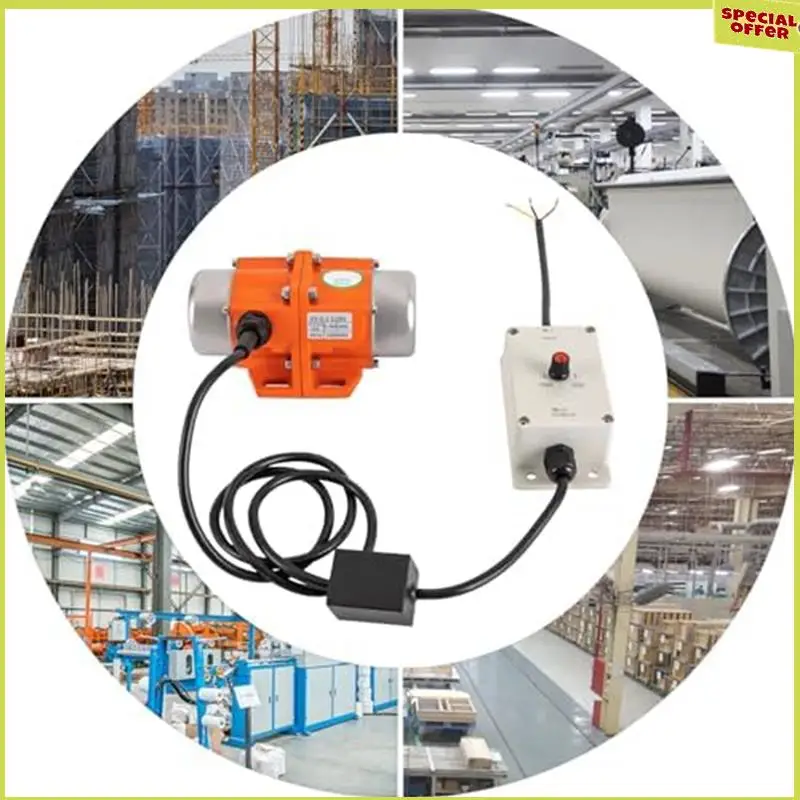 A34R Vibration Motor, 30W Vibrating Asynchronous Vibrator Vibration Motor 110V 3600RPM As Shown Apply In Mining