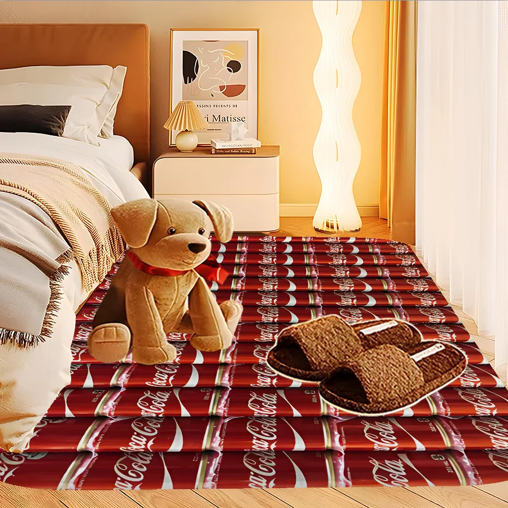 C-Coca-cola Hallway Carpet Non-Slip Laundry Room Mat Laundry Decor Balcony Child Living Room Toilet Rug