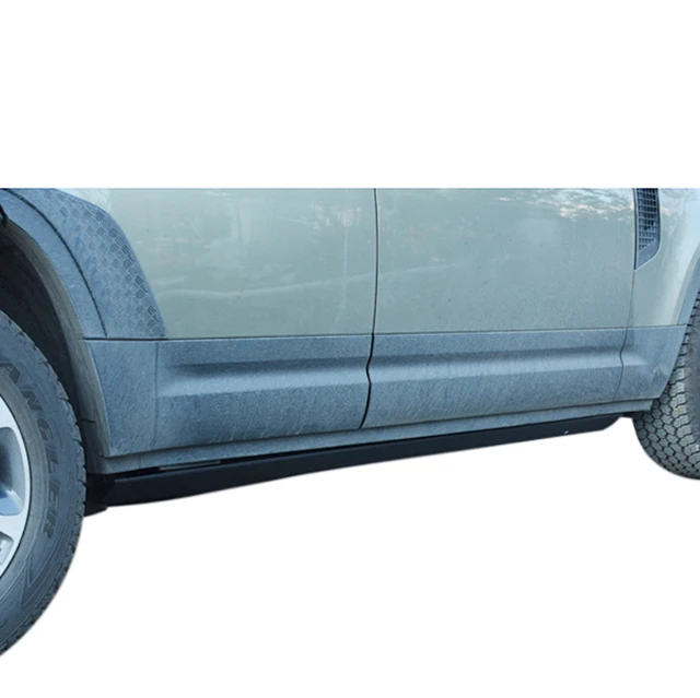 ملحقات السيارات لوحة الجري الأوتوماتيكية لسيارة Land Rover Defender 2020 شريط جانبي من الألومنيوم جزء السيارة خطوة جانبية كهربائية #6