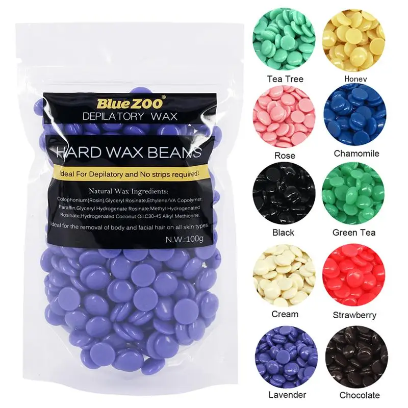 1PCS 100g Rapid Hair Removal Wax Bean Body Hair Paper Free Removal Waxy Wood Stickers Legs Arm Hair Removal Wax Foe Man And