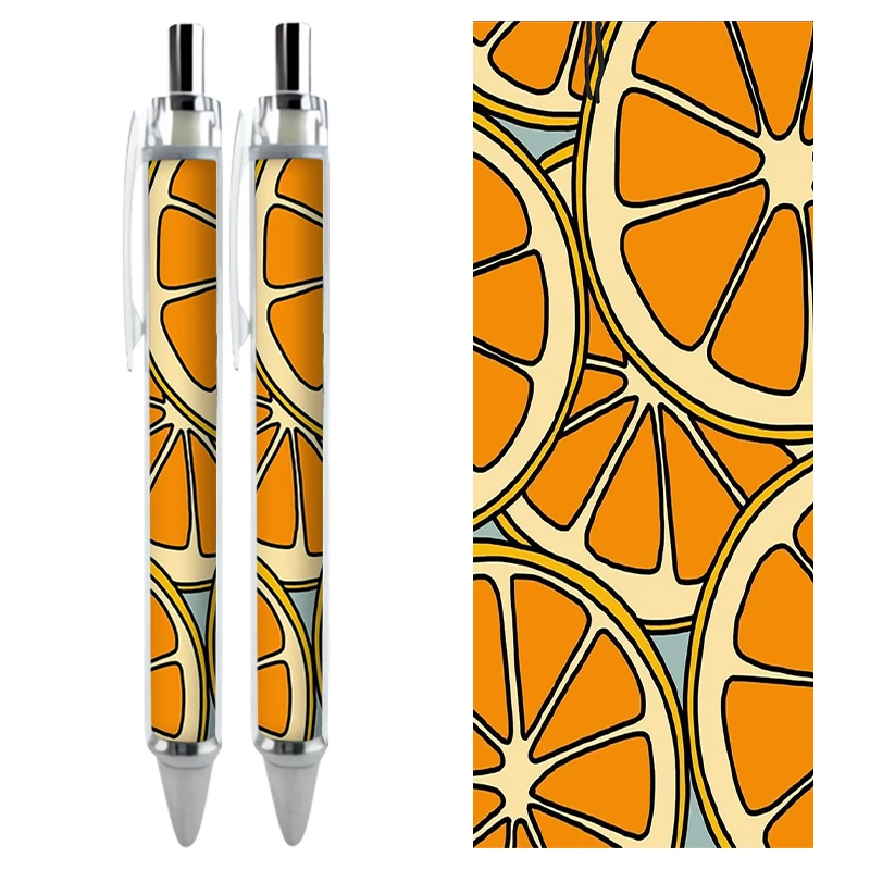 2/4PCS Lemon Orange Fruits Art Illustration Gel Pens HD Pattern Customizable Large Capacity Caneta Stationery School Supplies