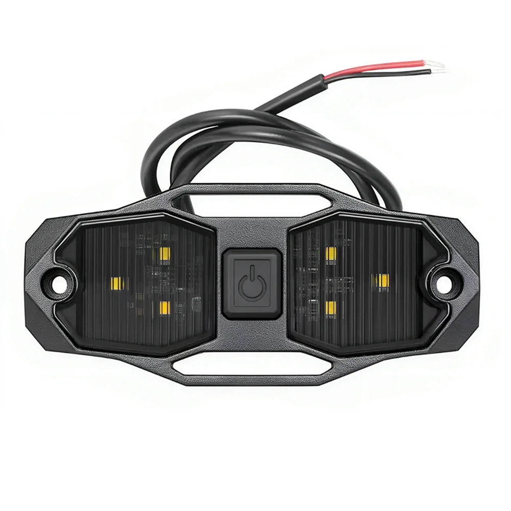 White UTV Dome Light Roll Bar Mount LED Roll Cage Utility Light W/Switch For Polaris For RZR For UTV 4WD For Can-Am