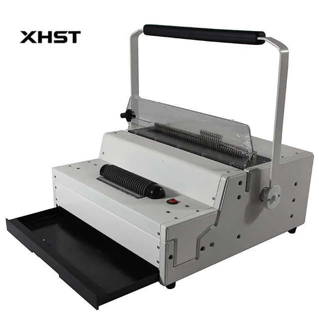 

SM600A Custom Coil Binding Machine Single Wire Iron Ring Loose Leaf Punching Binding Machine 54 Circular Hole Desk Calendar