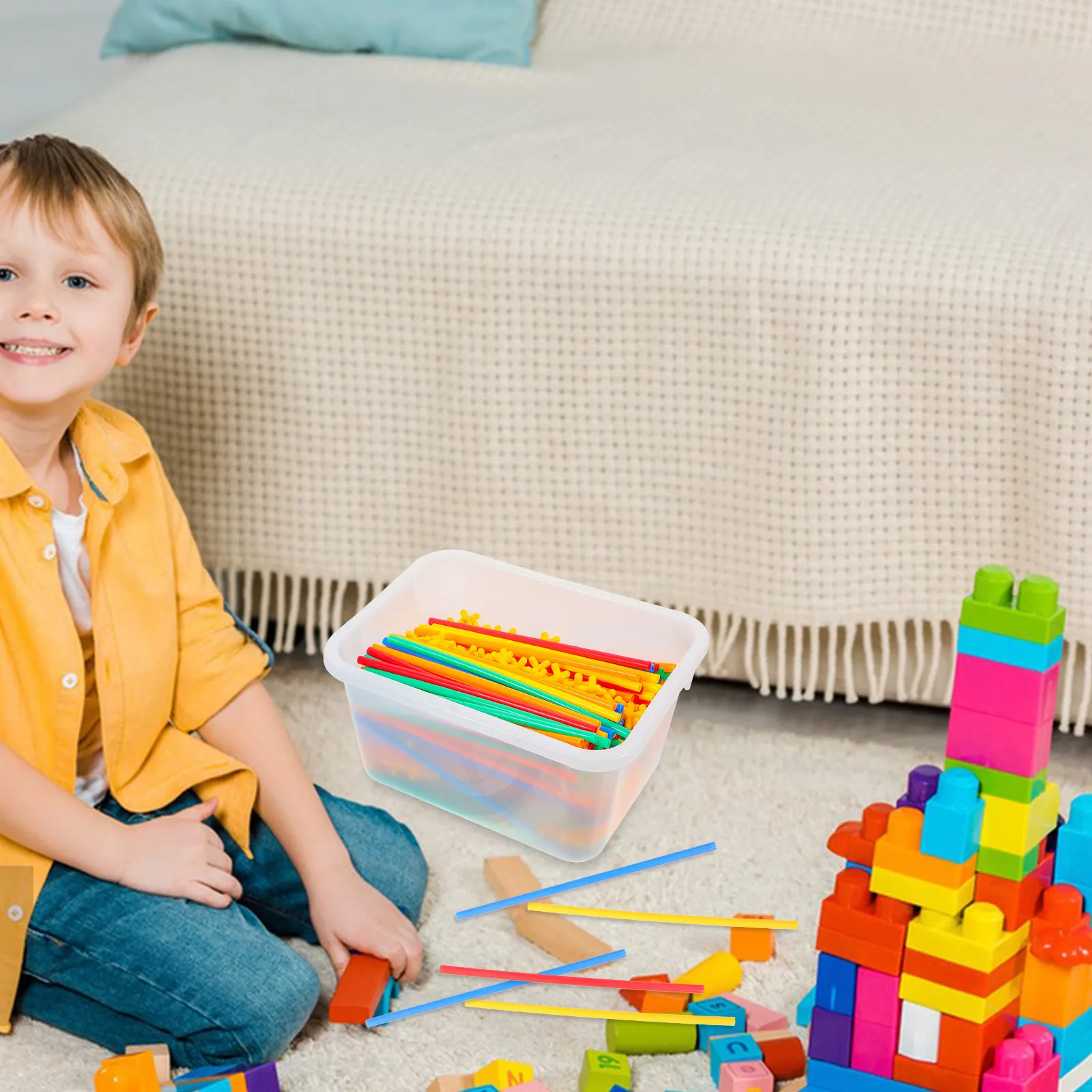

Straw Constructor Building Set Kids Educational DIY Spatial Thinking Hand-Eye Coordination